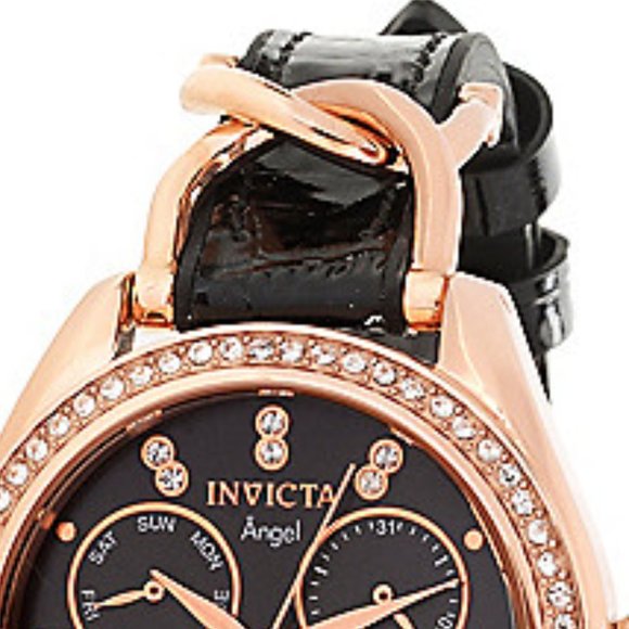 Invicta Women Angel Quartz Chronograph Black Watch
